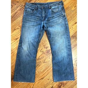 Buffalo David Bitton Driven Jeans Mens W40 L32 Blue Denim Straight Leg Pants